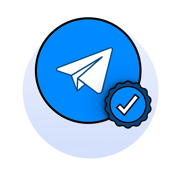 آیکون تیک آبی تلگرام